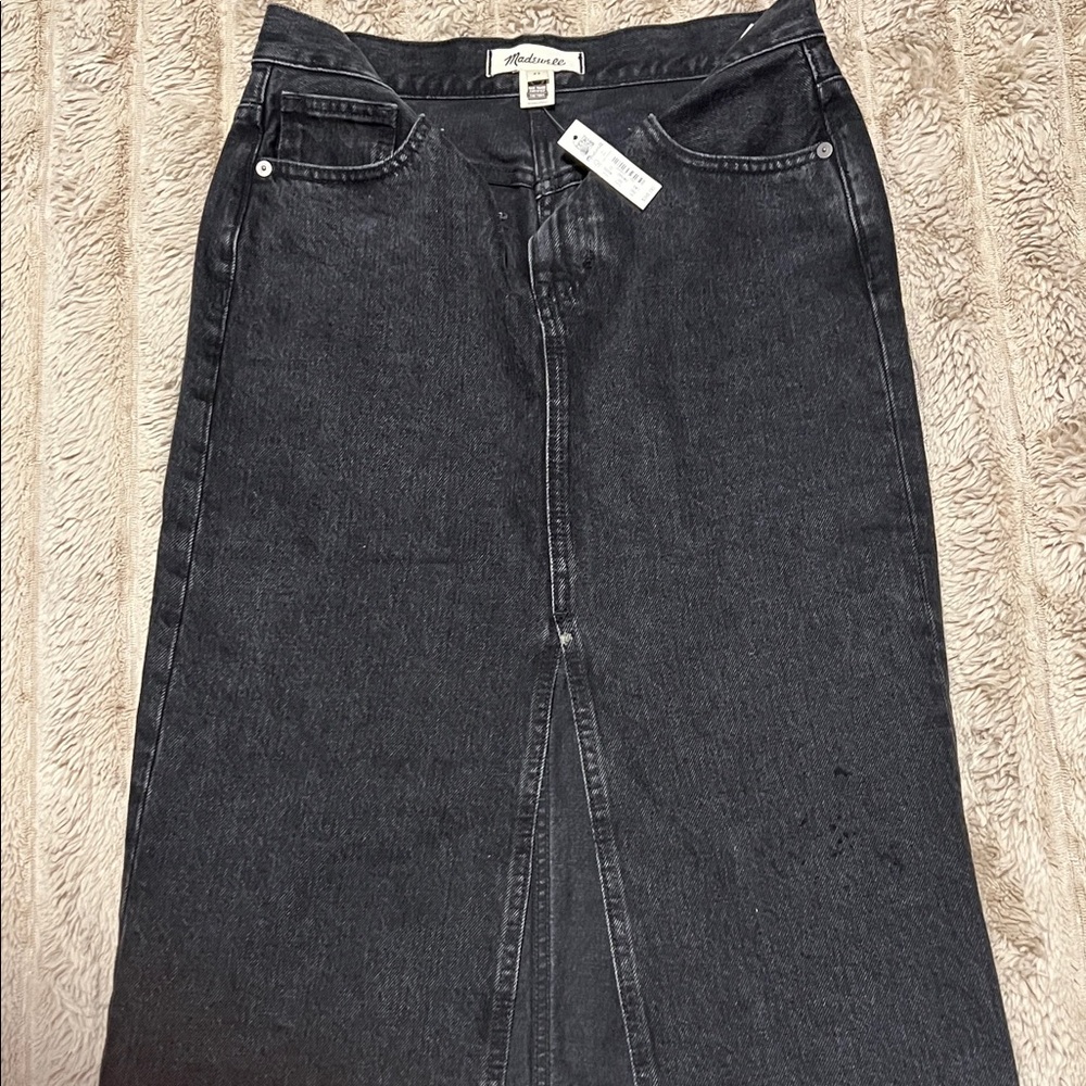 Madewell Black Denim Skirt
